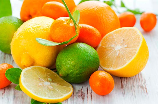 frutas cítrica - laranja - limão